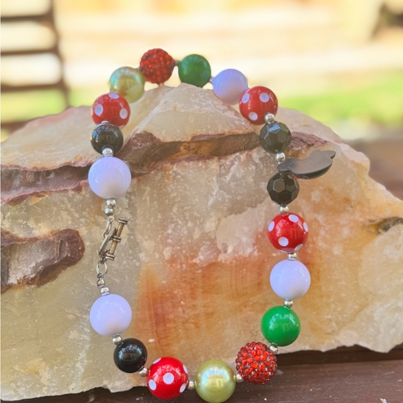 Minnie Mouse Bubbly/Chunky Multi-Colored Beaded Necklace for Kids - Picture 2 of 9